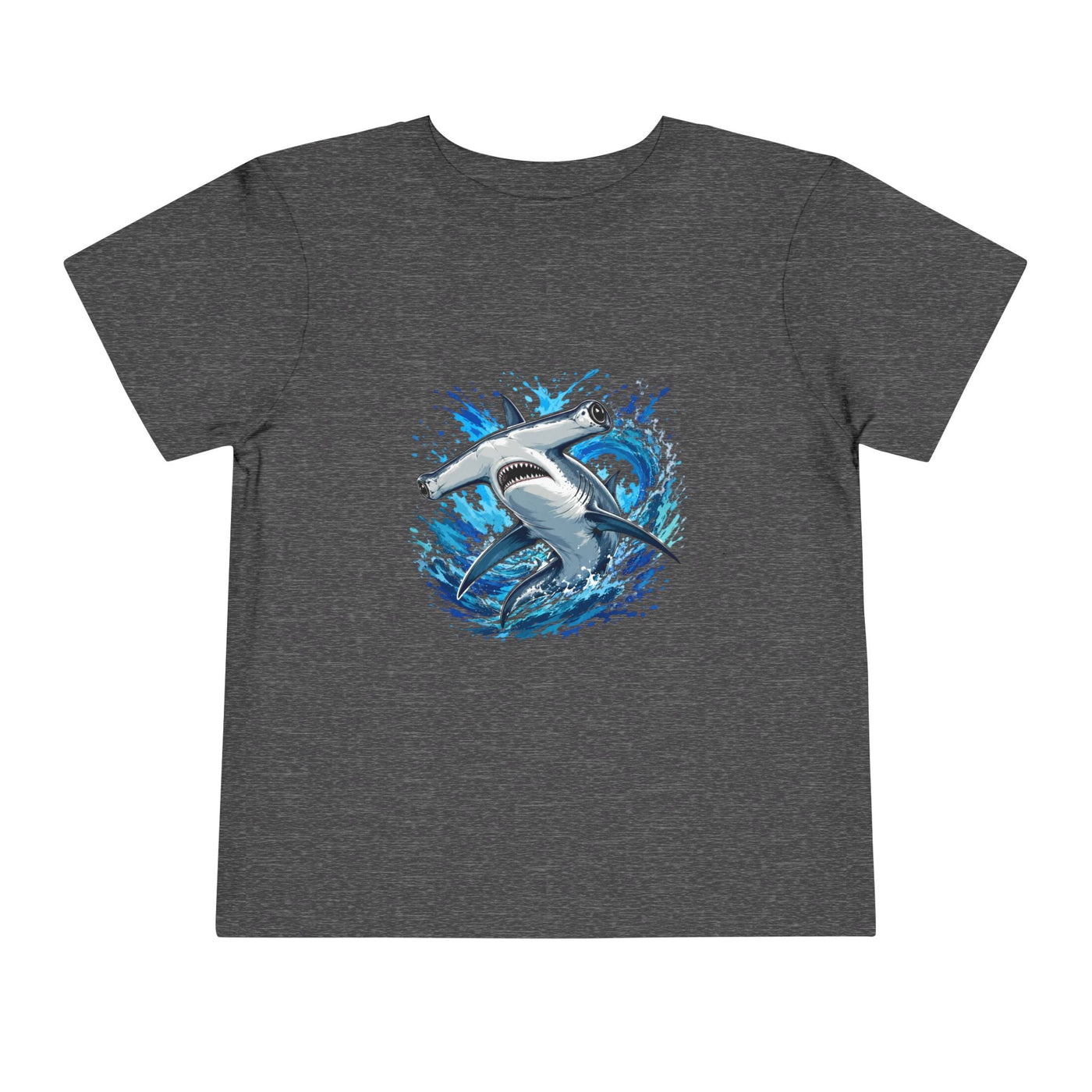 Toddler Shark T-Shirt – Playful Hammerhead Splash Tee for Kids - Front Patch Kids Co.