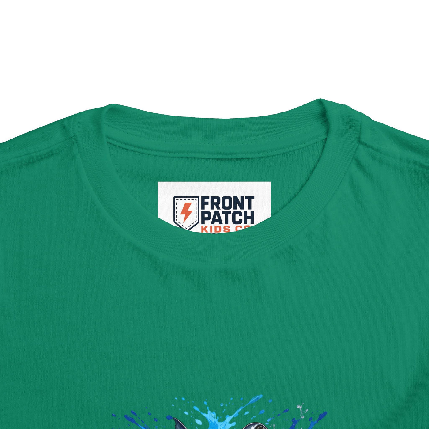 Toddler Shark T-Shirt – Playful Hammerhead Splash Tee for Kids - Front Patch Kids Co.