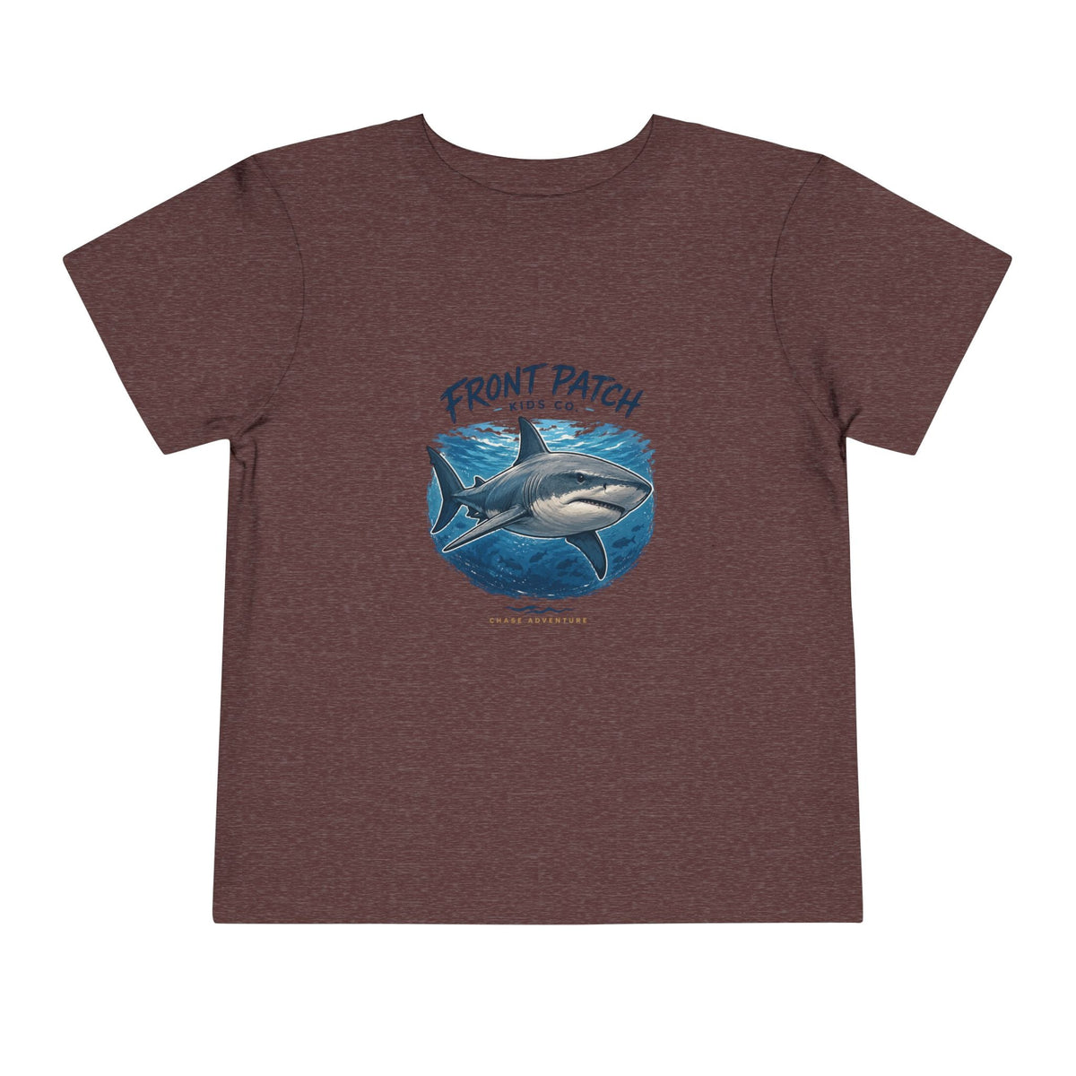 Toddler Shark Tee - "Front Patch" Ocean Shark Graphic Kids Shirt - Front Patch Kids Co.