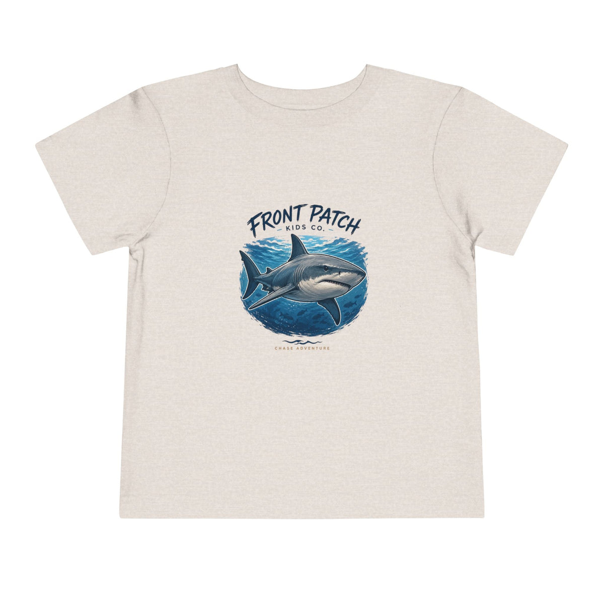 Toddler Shark Tee - "Front Patch" Ocean Shark Graphic Kids Shirt - Front Patch Kids Co.