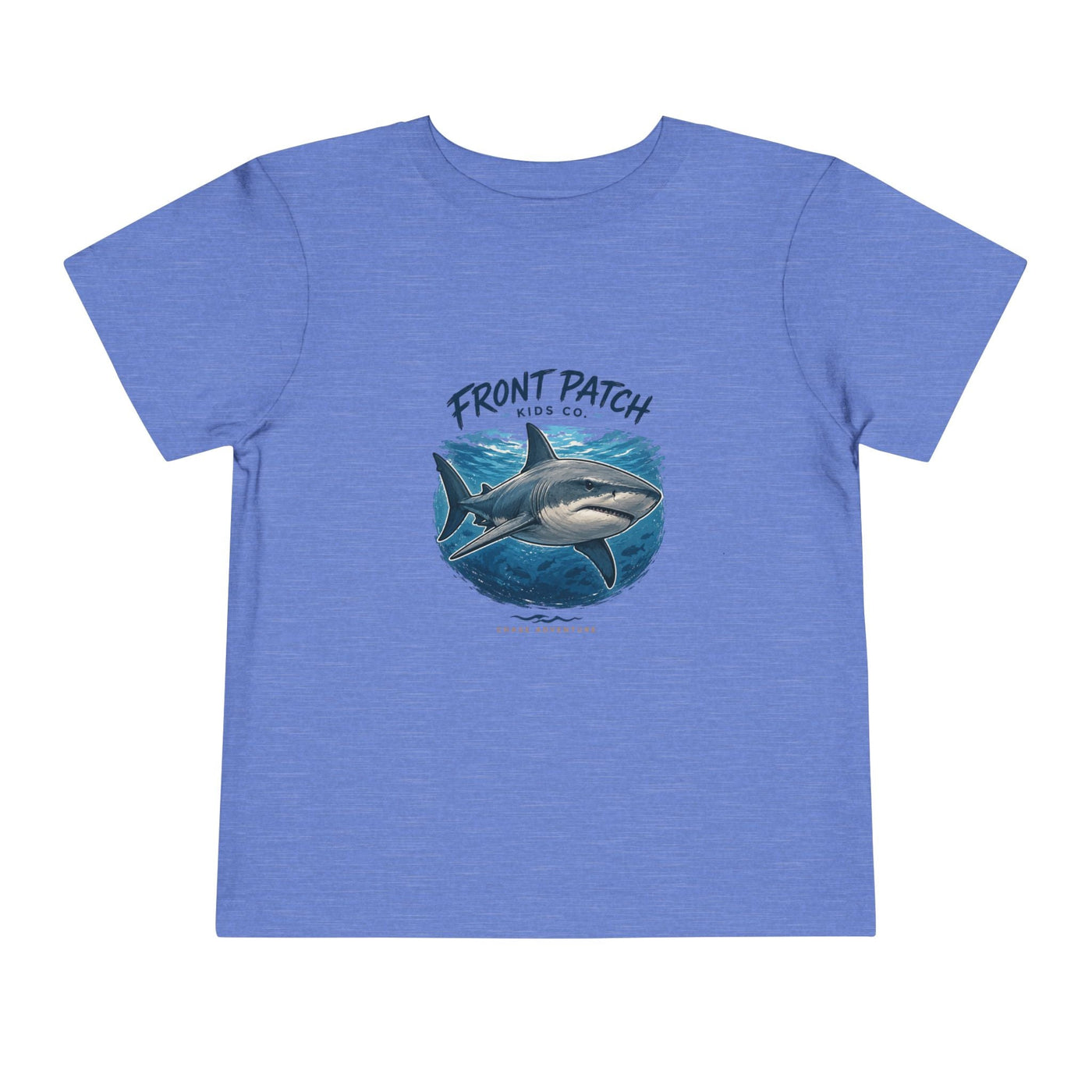 Toddler Shark Tee - "Front Patch" Ocean Shark Graphic Kids Shirt - Front Patch Kids Co.