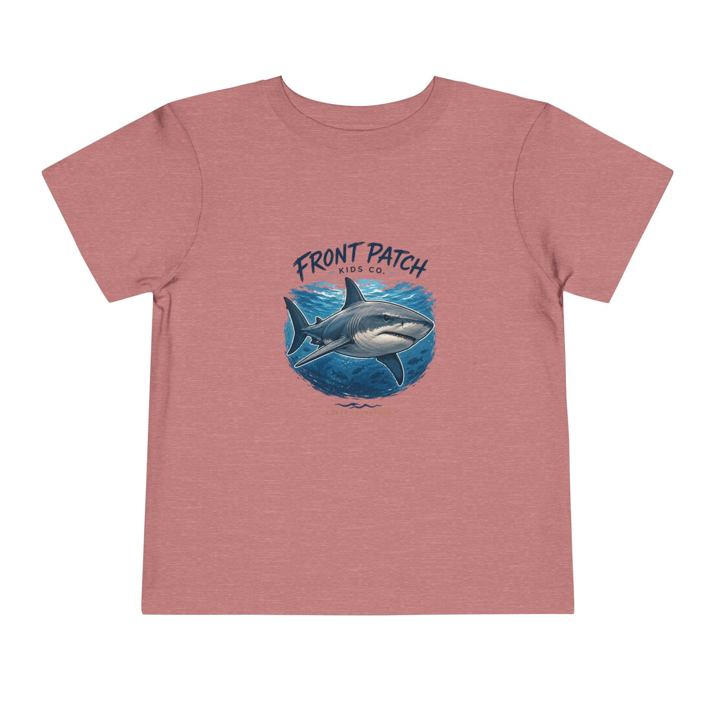 Toddler Shark Tee - "Front Patch" Ocean Shark Graphic Kids Shirt - Front Patch Kids Co.