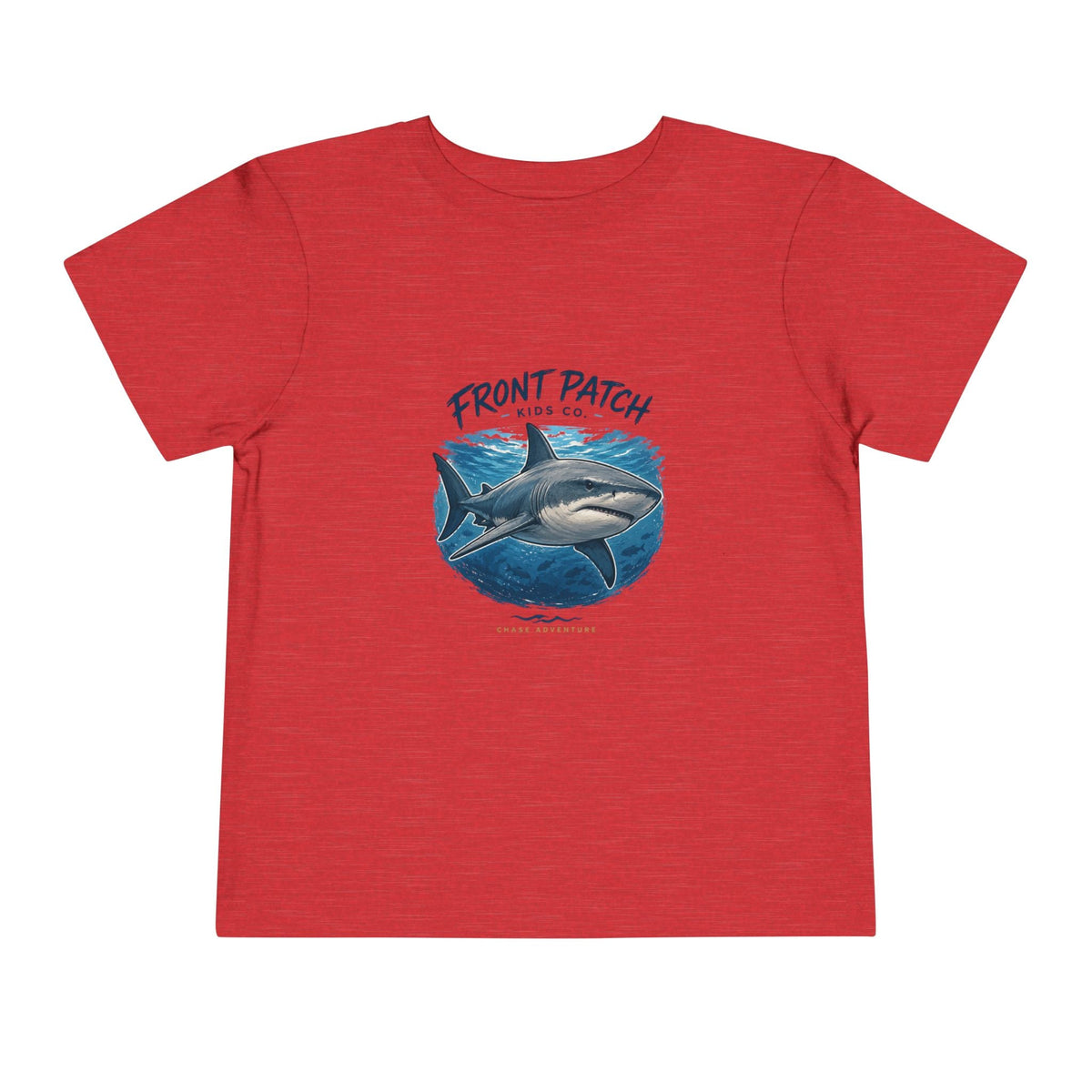 Toddler Shark Tee - "Front Patch" Ocean Shark Graphic Kids Shirt - Front Patch Kids Co.
