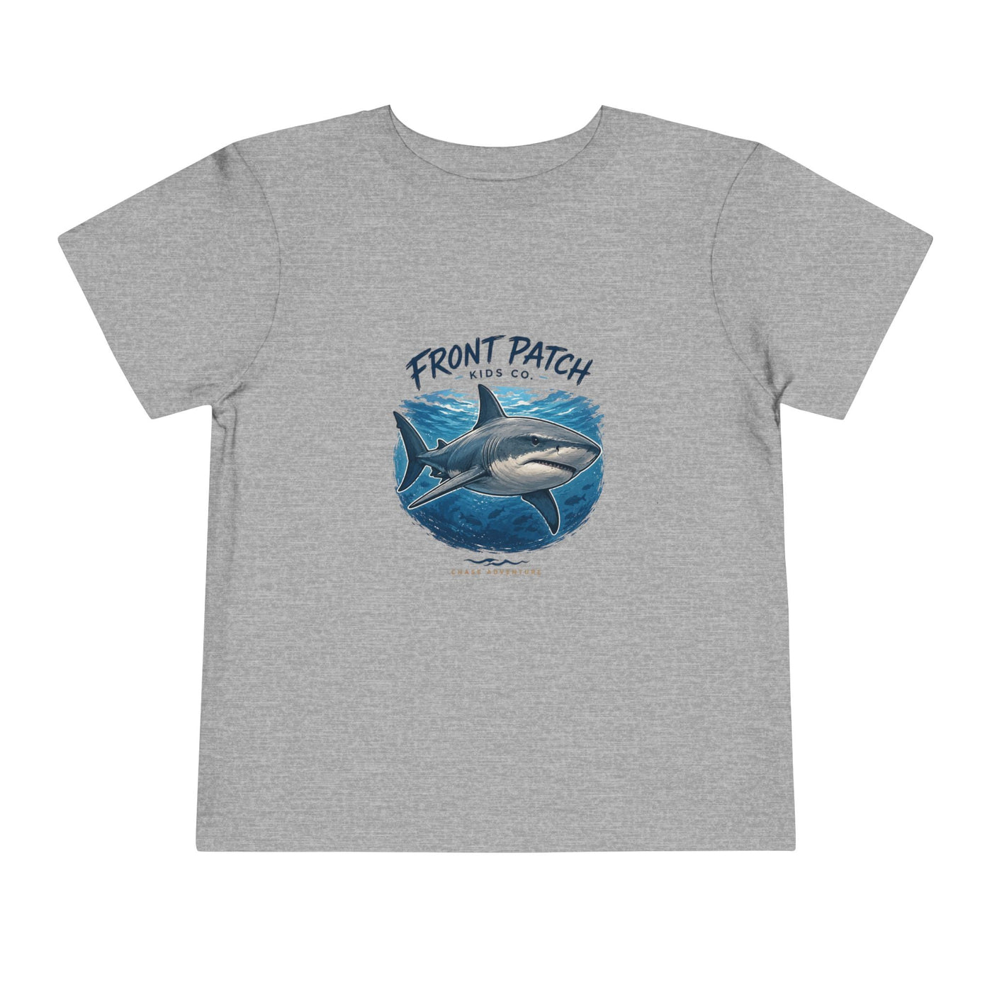 Toddler Shark Tee - "Front Patch" Ocean Shark Graphic Kids Shirt - Front Patch Kids Co.