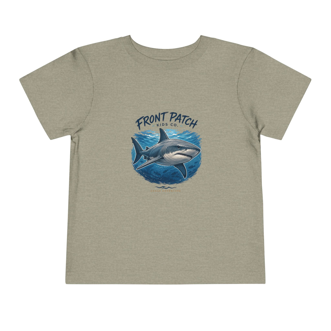 Toddler Shark Tee - "Front Patch" Ocean Shark Graphic Kids Shirt - Front Patch Kids Co.