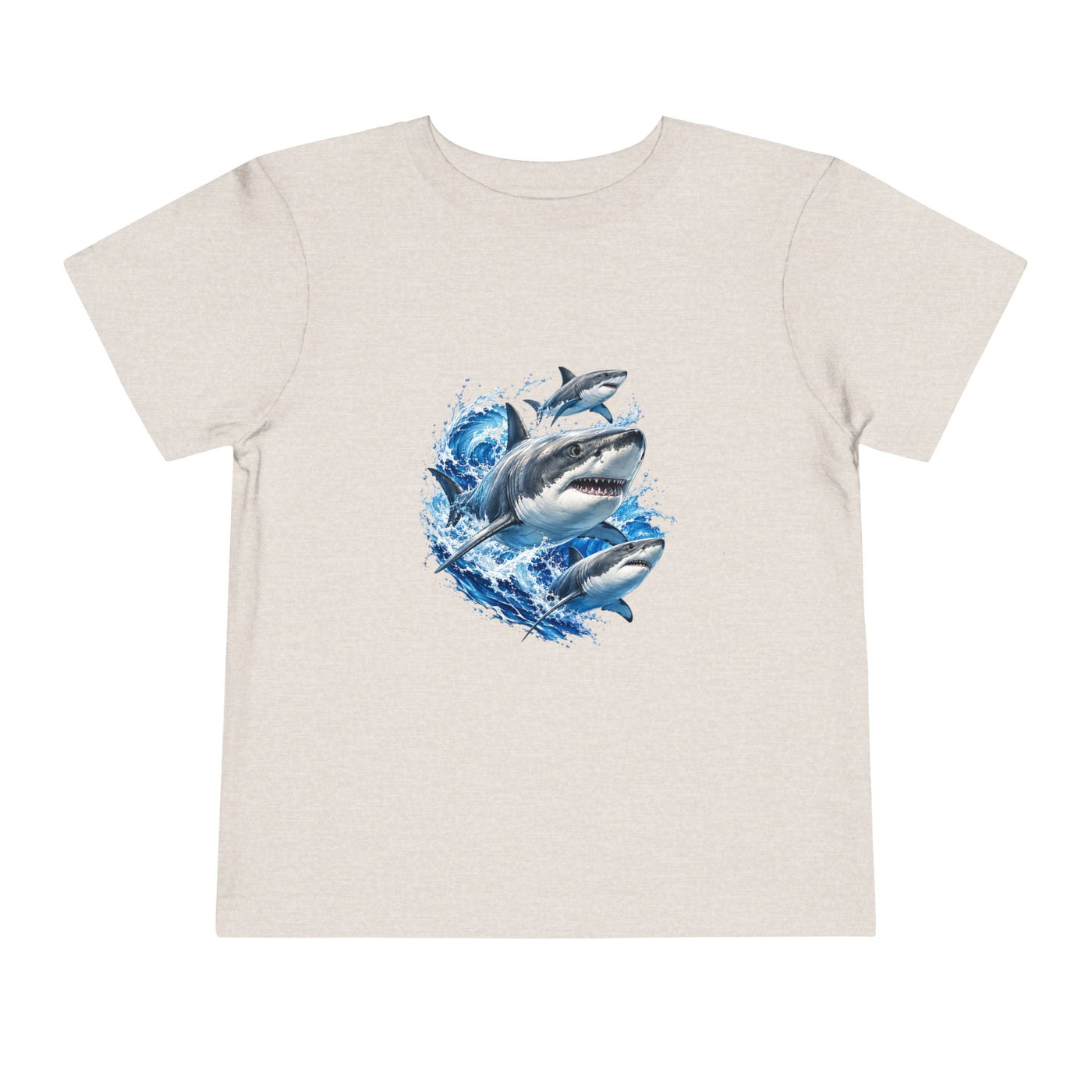 Toddler Shark Tee — Playful Ocean Sharks Graphic Shirt - Front Patch Kids Co.