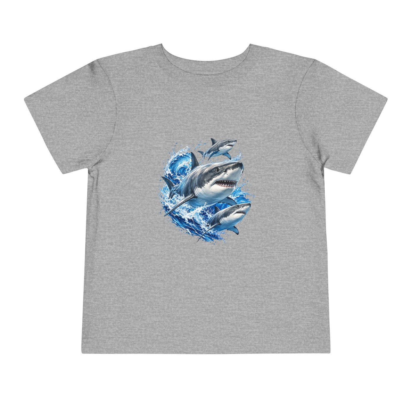 Toddler Shark Tee — Playful Ocean Sharks Graphic Shirt - Front Patch Kids Co.