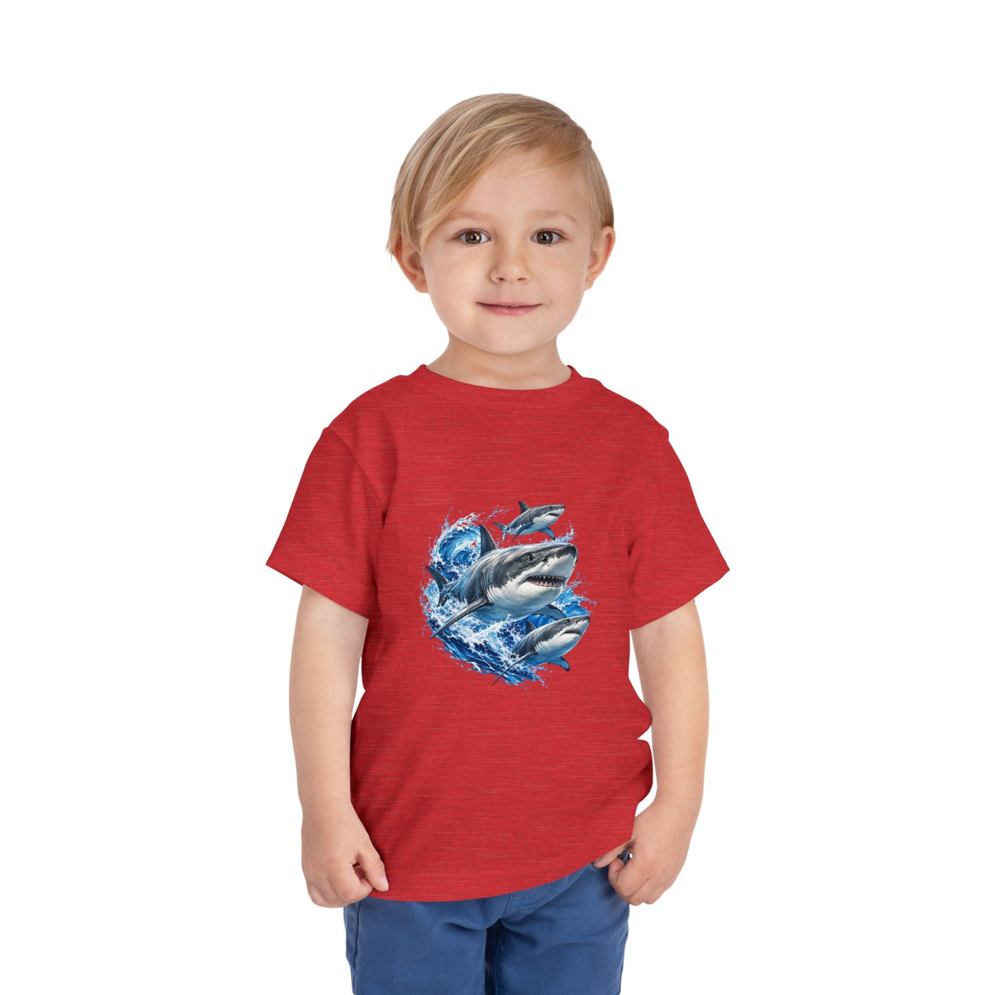 Toddler Shark Tee — Playful Ocean Sharks Graphic Shirt - Front Patch Kids Co.
