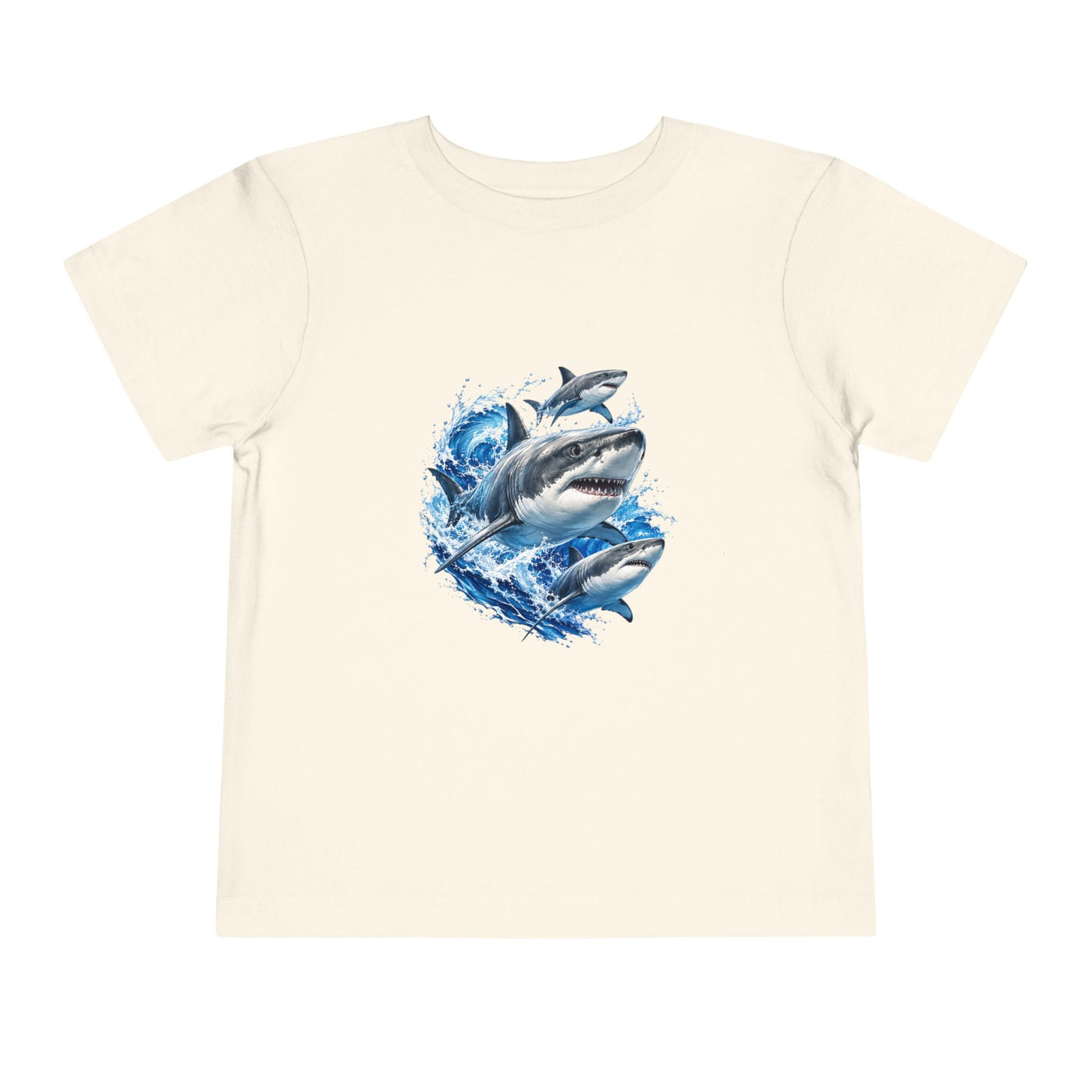 Toddler Shark Tee — Playful Ocean Sharks Graphic Shirt - Front Patch Kids Co.