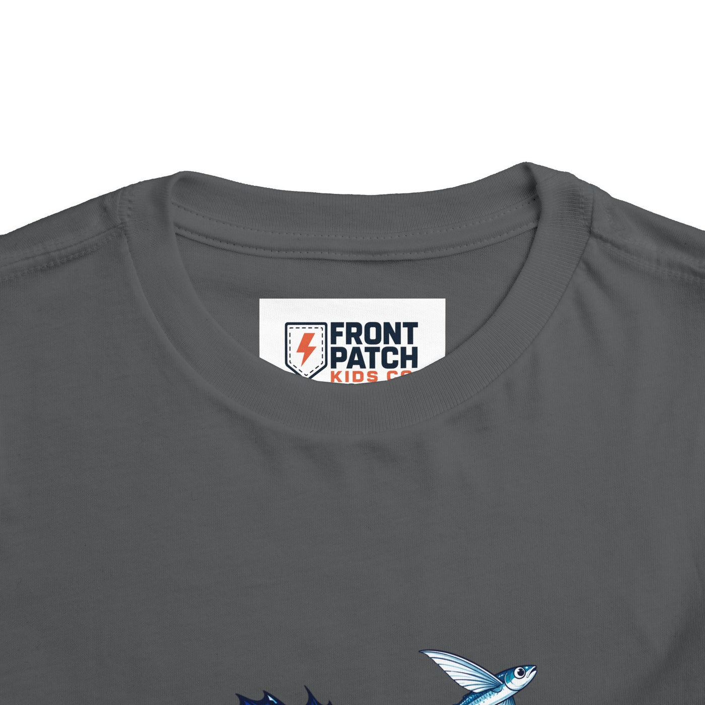Toddler Tee — Blue Sailfish & Flying Fish Ocean Graphic - Front Patch Kids Co.
