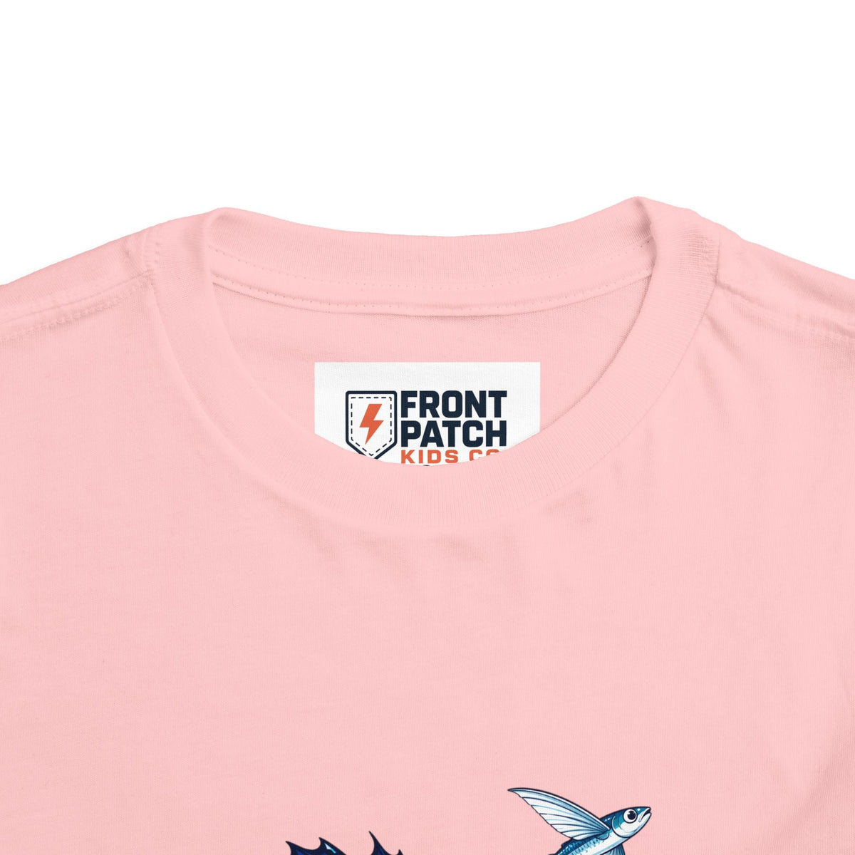 Toddler Tee — Blue Sailfish & Flying Fish Ocean Graphic - Front Patch Kids Co.