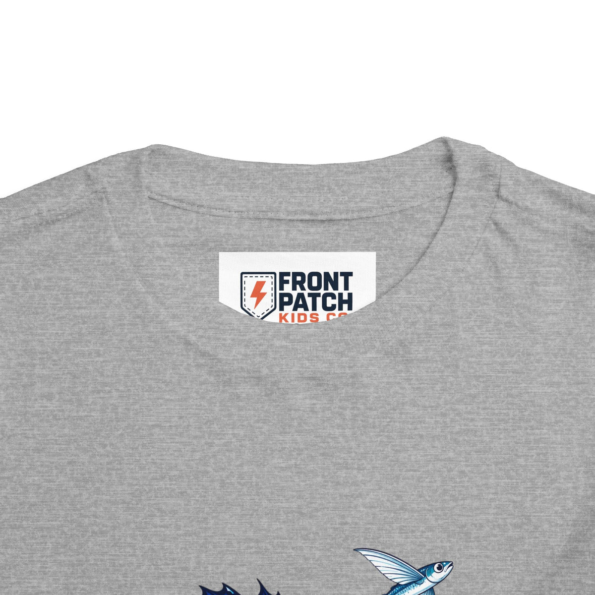 Toddler Tee — Blue Sailfish & Flying Fish Ocean Graphic - Front Patch Kids Co.