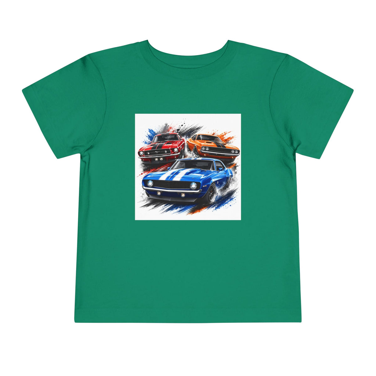 Toddler Tee — Classic Muscle Cars Race Graphic - Front Patch Kids Co.