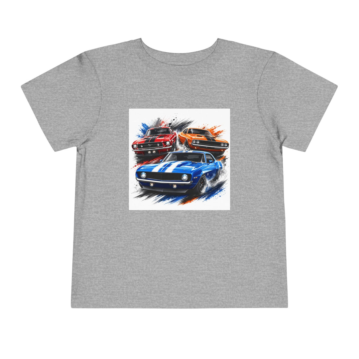 Toddler Tee — Classic Muscle Cars Race Graphic - Front Patch Kids Co.