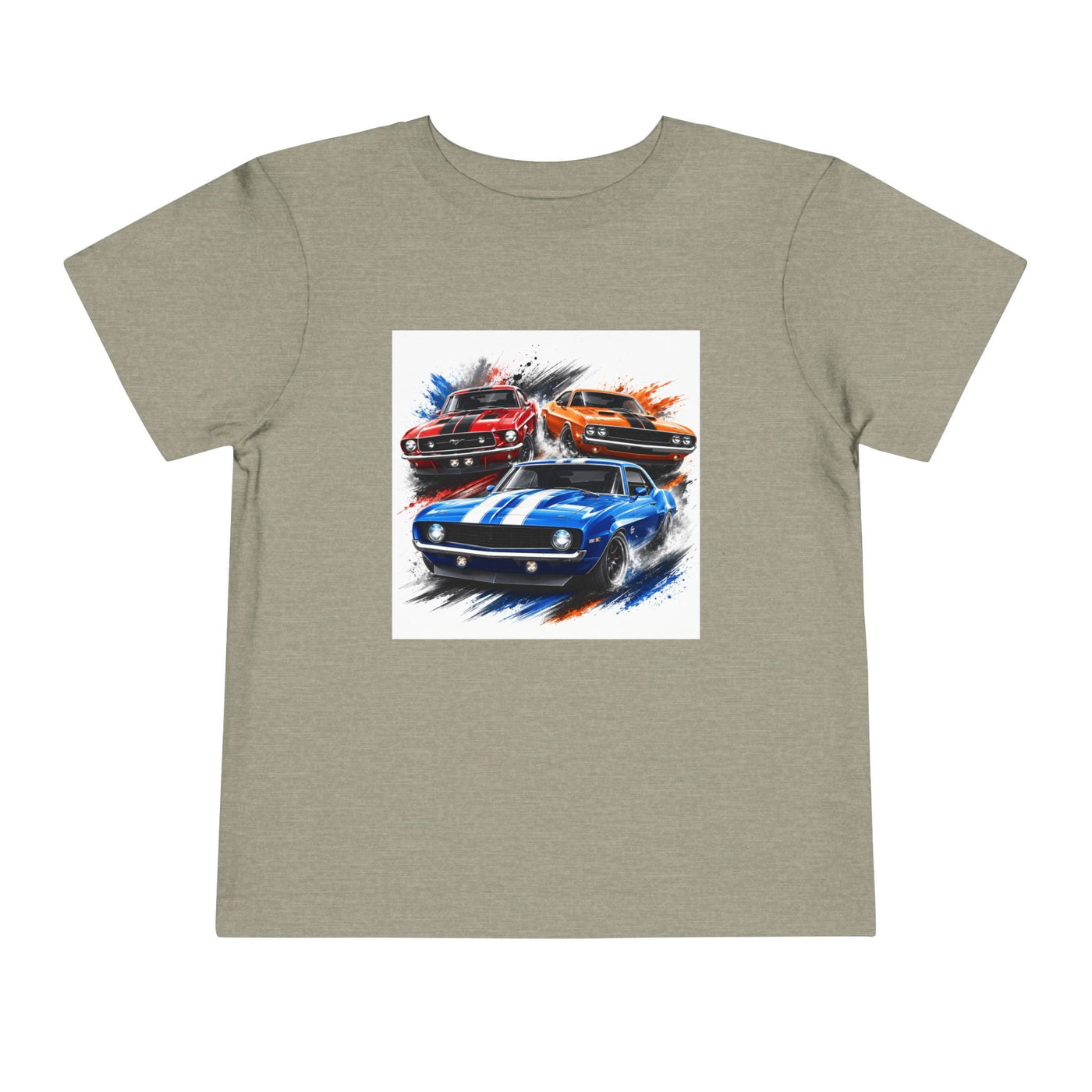 Toddler Tee — Classic Muscle Cars Race Graphic - Front Patch Kids Co.