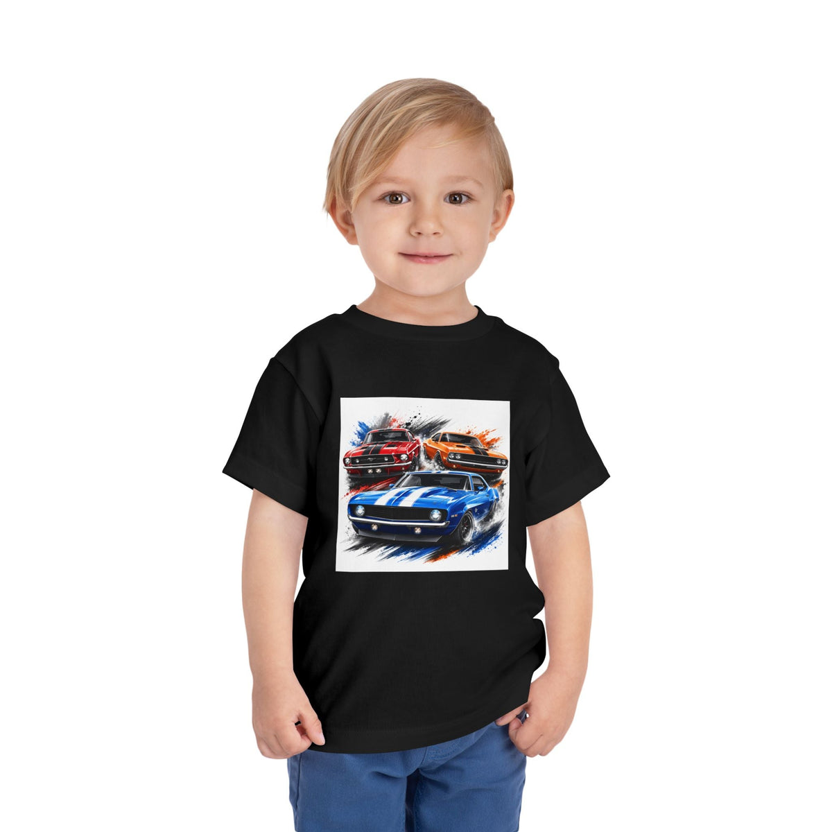 Toddler Tee — Classic Muscle Cars Race Graphic - Front Patch Kids Co.