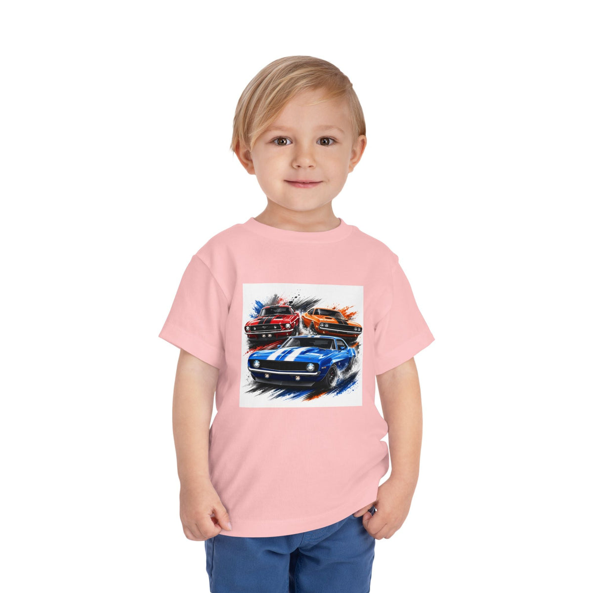 Toddler Tee — Classic Muscle Cars Race Graphic - Front Patch Kids Co.
