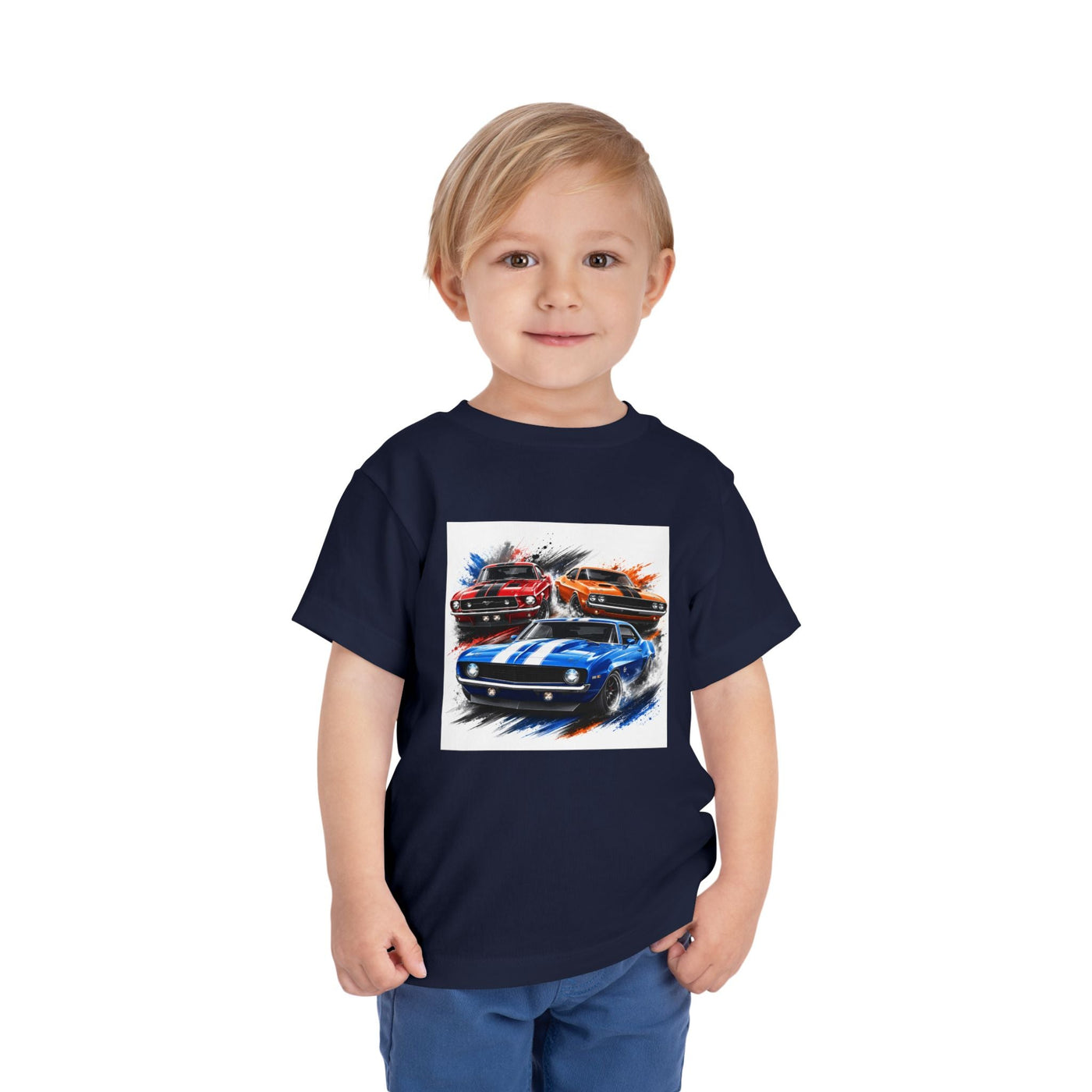Toddler Tee — Classic Muscle Cars Race Graphic - Front Patch Kids Co.