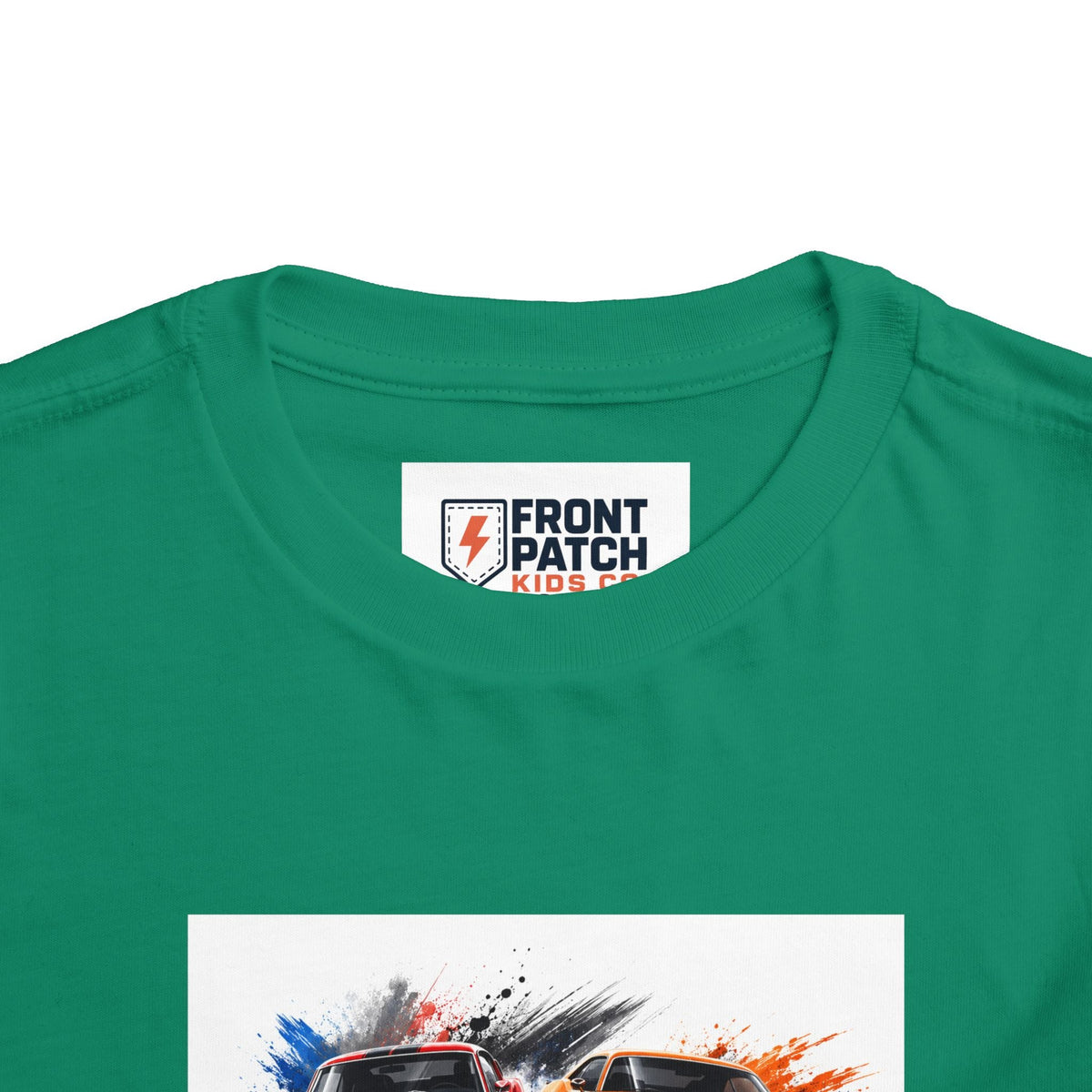 Toddler Tee — Classic Muscle Cars Race Graphic - Front Patch Kids Co.