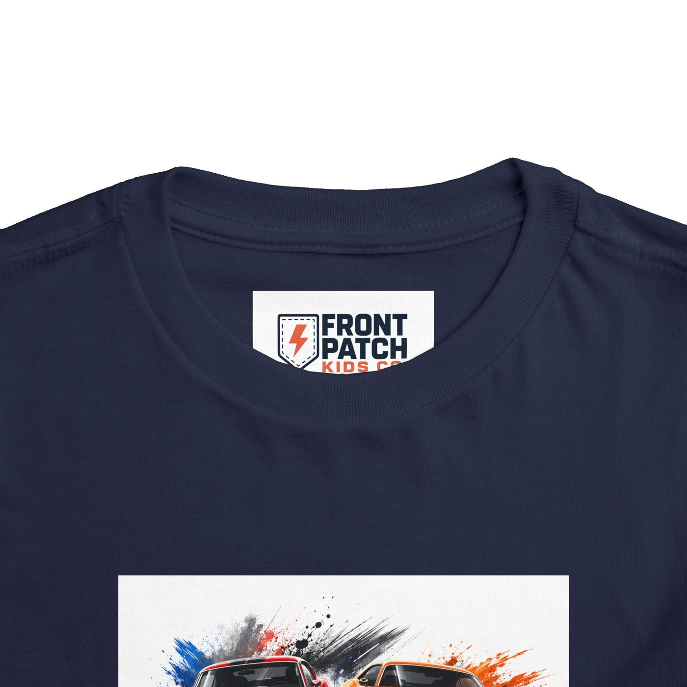 Toddler Tee — Classic Muscle Cars Race Graphic - Front Patch Kids Co.