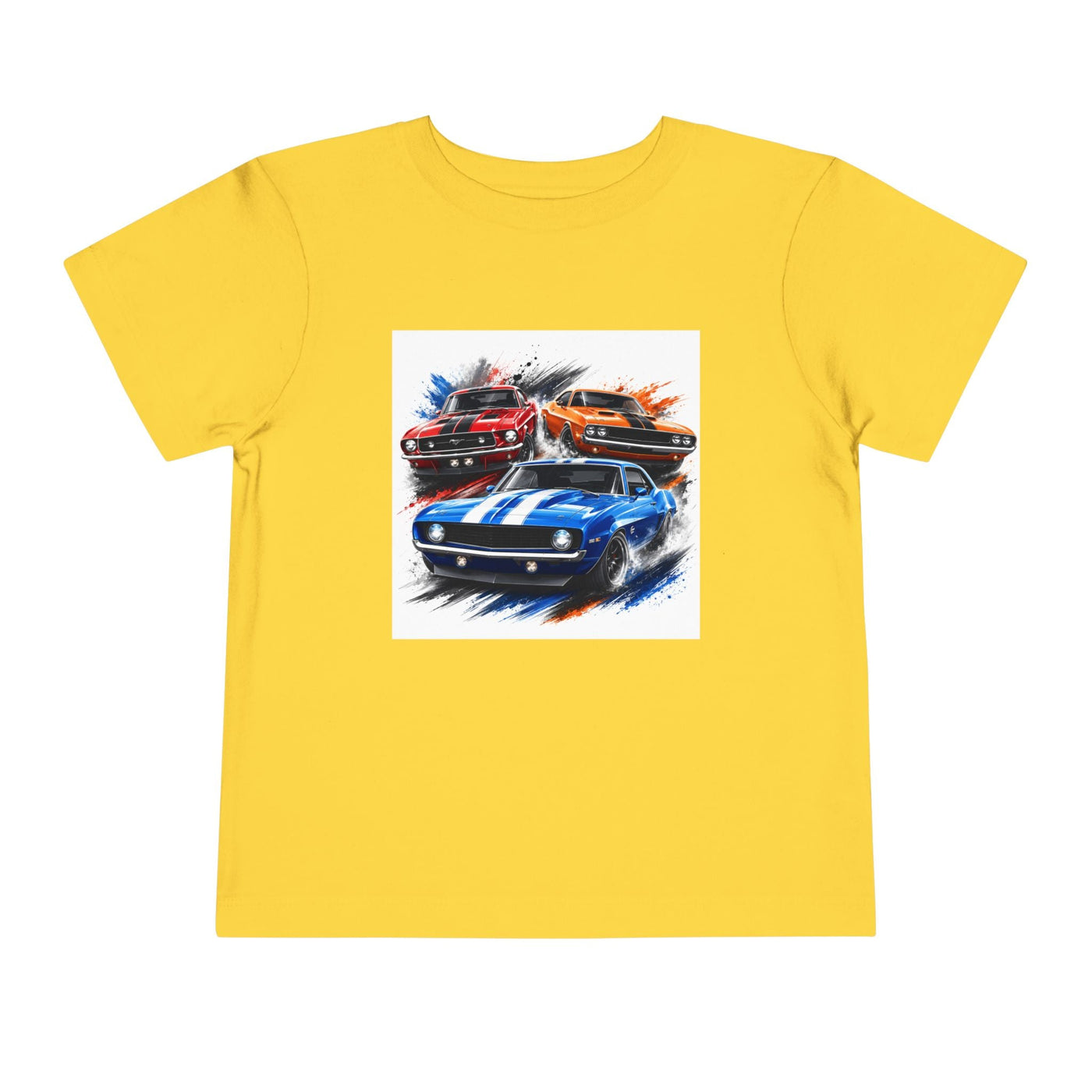 Toddler Tee — Classic Muscle Cars Race Graphic - Front Patch Kids Co.