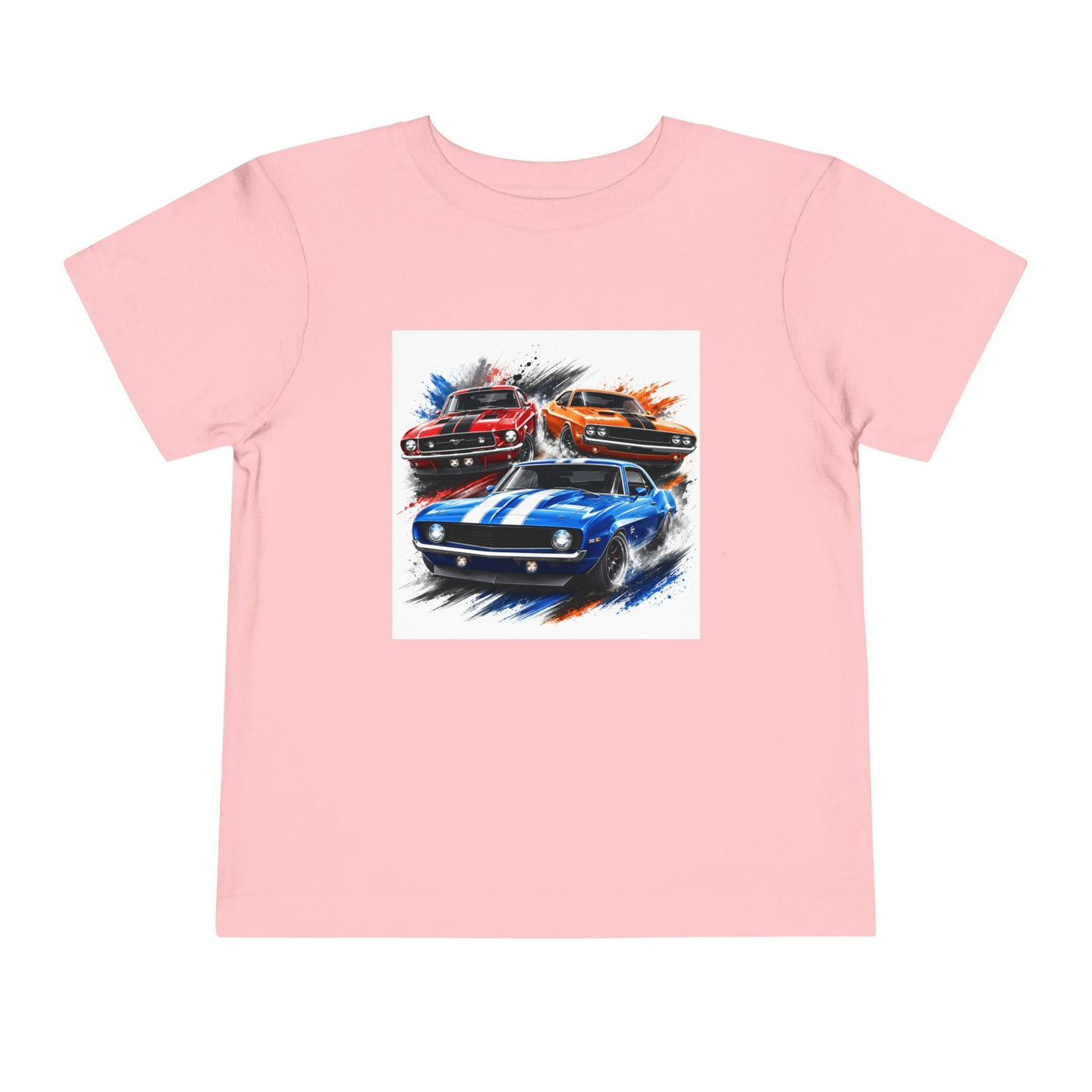 Toddler Tee — Classic Muscle Cars Race Graphic - Front Patch Kids Co.