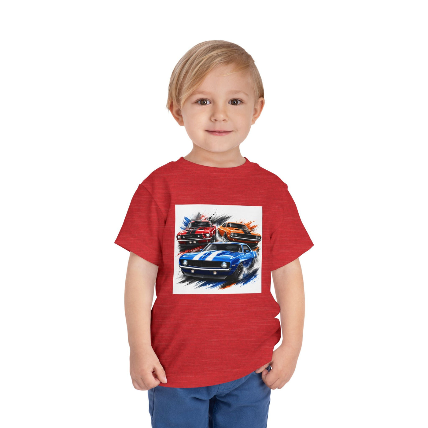 Toddler Tee — Classic Muscle Cars Race Graphic - Front Patch Kids Co.