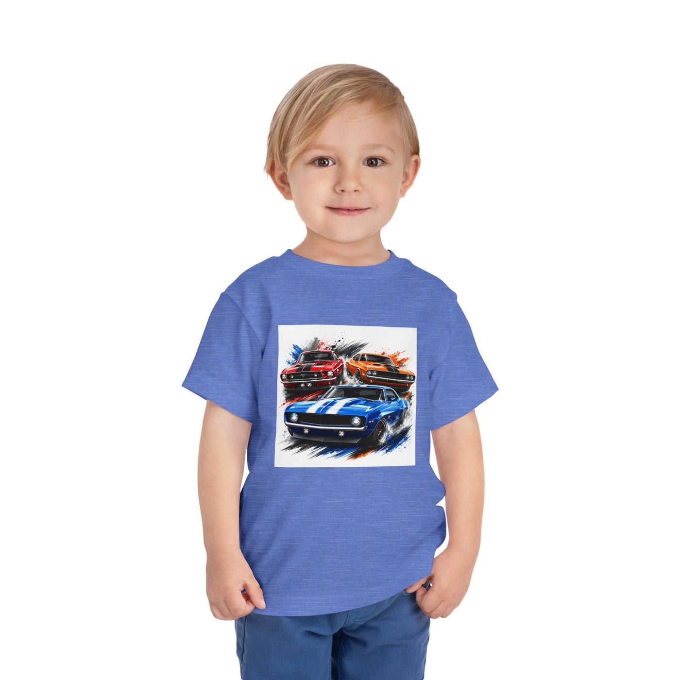 Toddler Tee — Classic Muscle Cars Race Graphic - Front Patch Kids Co.