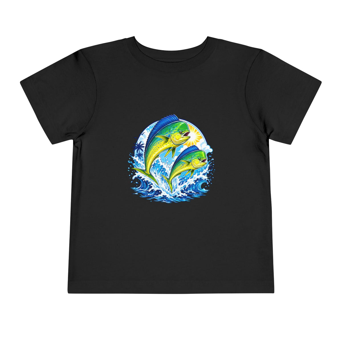 Toddler Tee — Colorful Mahi Mahi Fish Surf Ocean Graphic - Front Patch Kids Co.