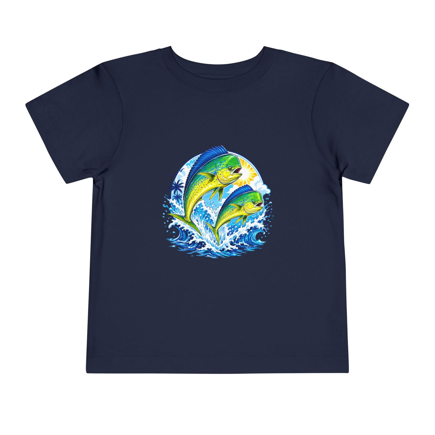 Toddler Tee — Colorful Mahi Mahi Fish Surf Ocean Graphic - Front Patch Kids Co.