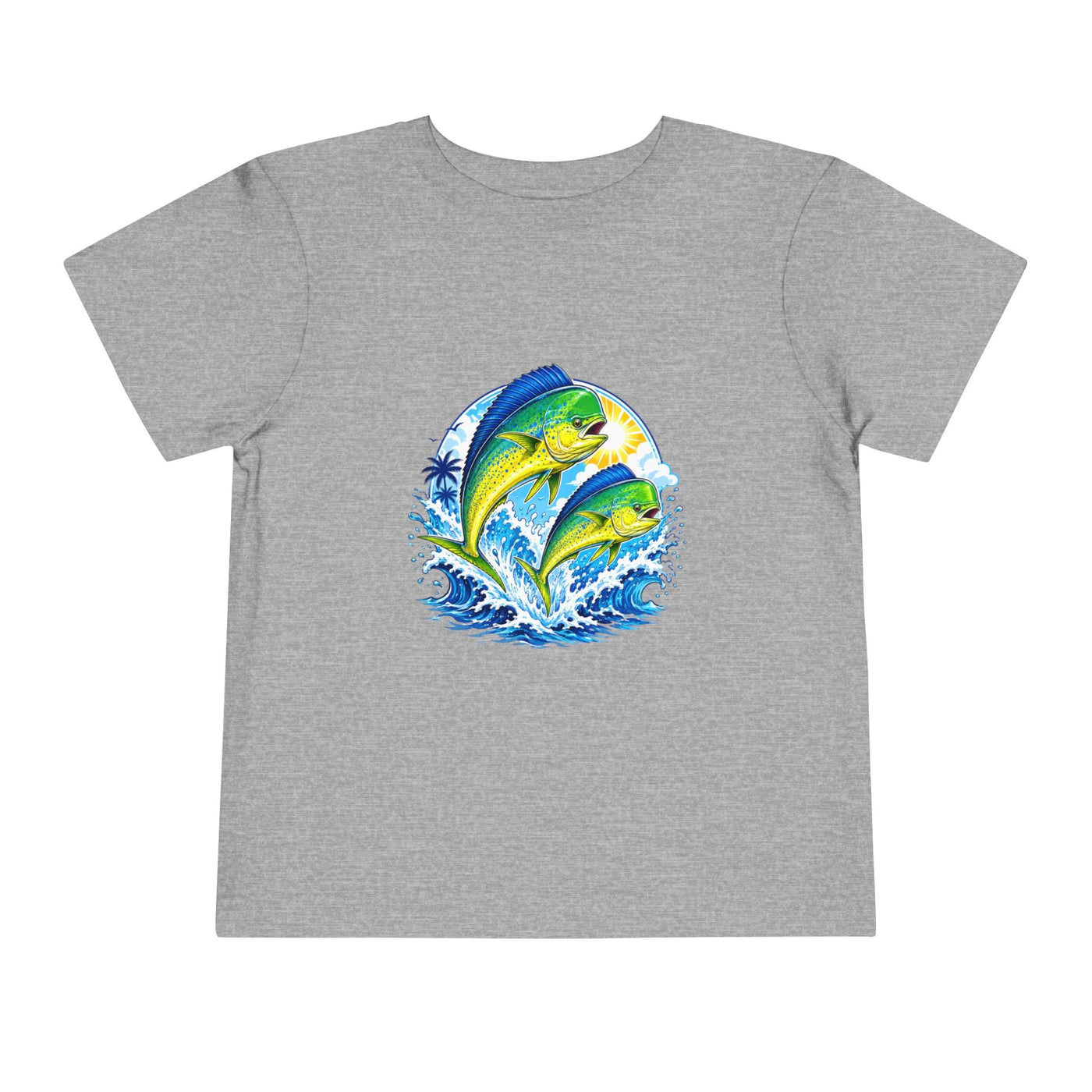 Toddler Tee — Colorful Mahi Mahi Fish Surf Ocean Graphic - Front Patch Kids Co.