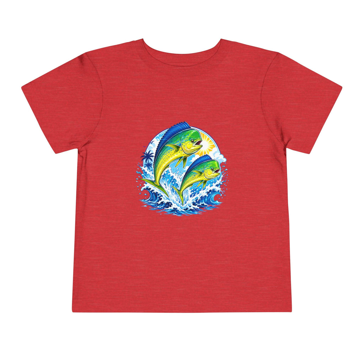 Toddler Tee — Colorful Mahi Mahi Fish Surf Ocean Graphic - Front Patch Kids Co.