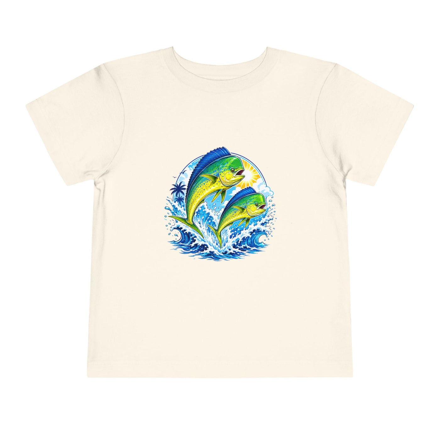 Toddler Tee — Colorful Mahi Mahi Fish Surf Ocean Graphic - Front Patch Kids Co.
