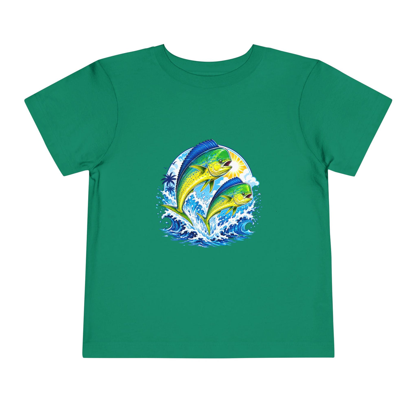 Toddler Tee — Colorful Mahi Mahi Fish Surf Ocean Graphic - Front Patch Kids Co.