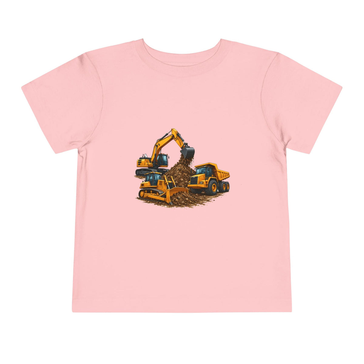 Toddler Tee — Construction Trucks Excavator & Dump Truck Graphic - Front Patch Kids Co.