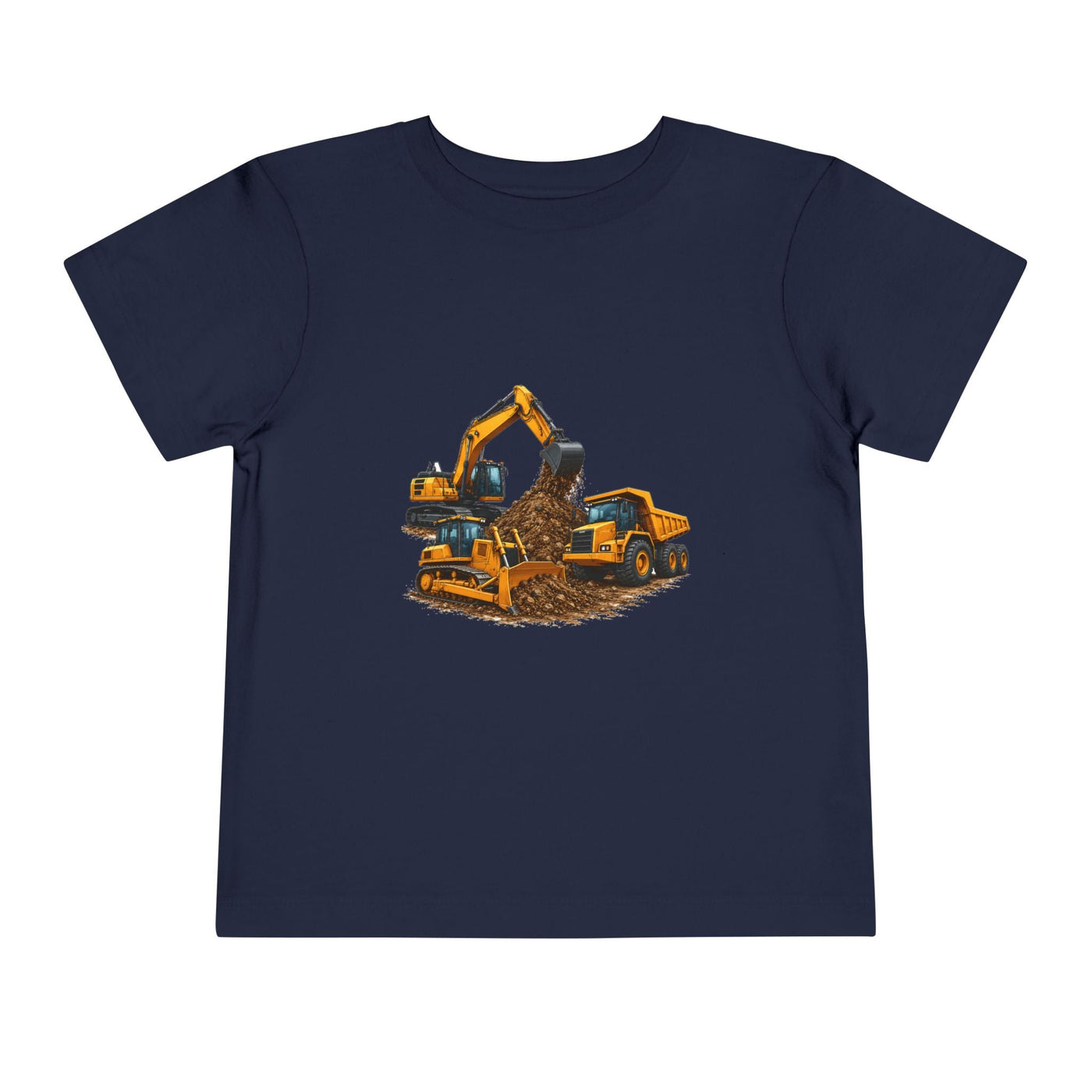 Toddler Tee — Construction Trucks Excavator & Dump Truck Graphic - Front Patch Kids Co.