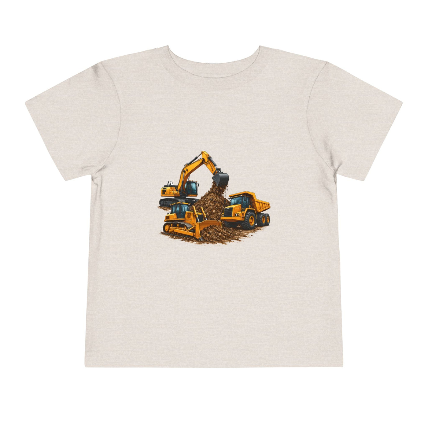Toddler Tee — Construction Trucks Excavator & Dump Truck Graphic - Front Patch Kids Co.