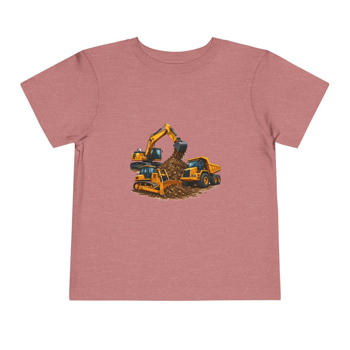 Toddler Tee — Construction Trucks Excavator & Dump Truck Graphic - Front Patch Kids Co.