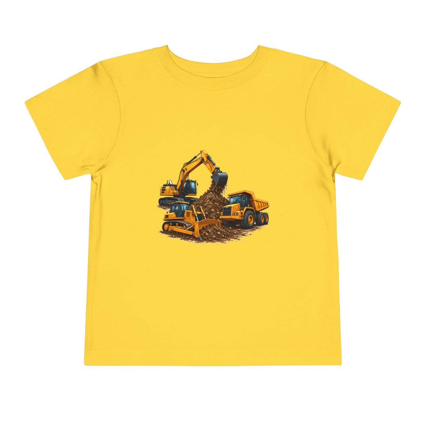 Toddler Tee — Construction Trucks Excavator & Dump Truck Graphic - Front Patch Kids Co.