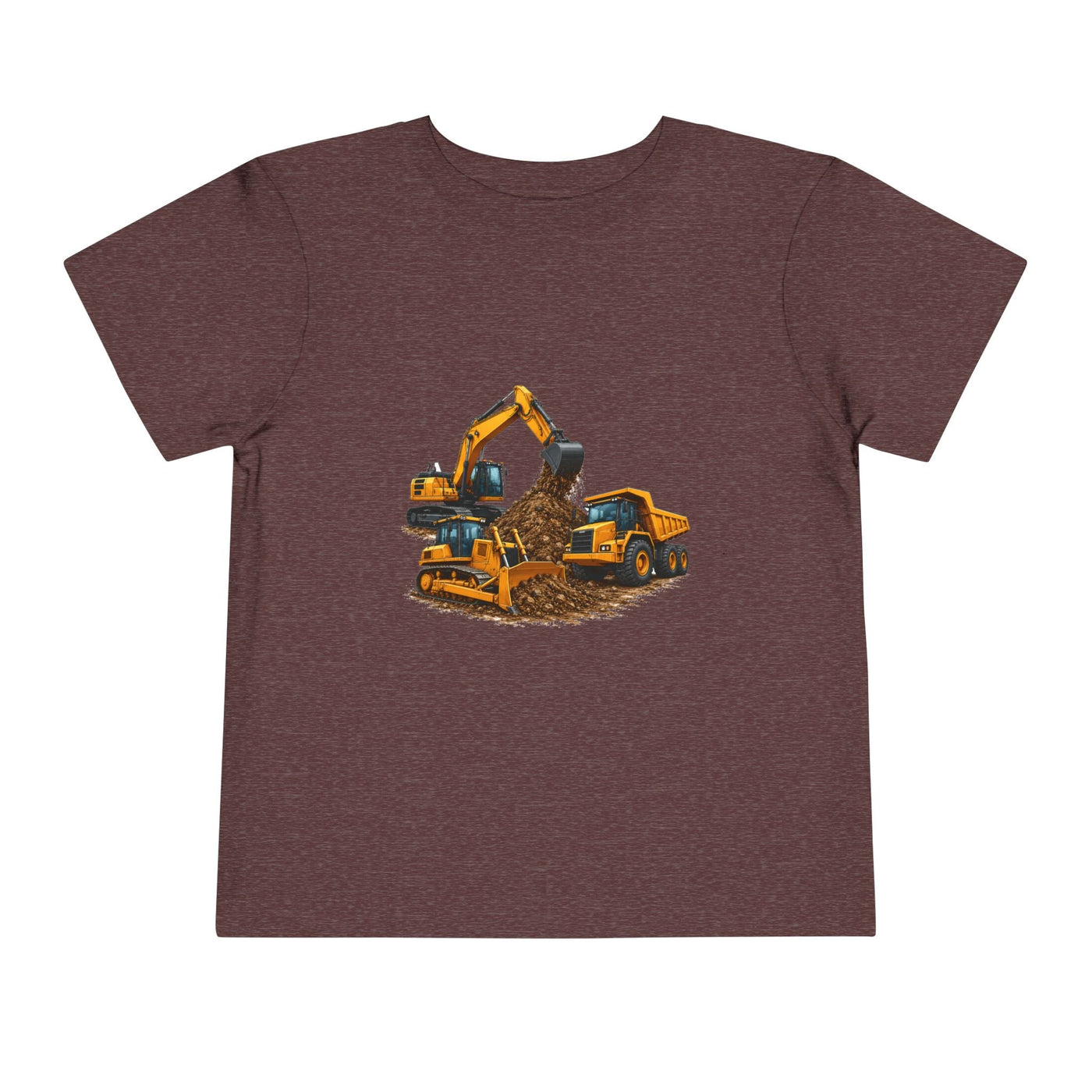 Toddler Tee — Construction Trucks Excavator & Dump Truck Graphic - Front Patch Kids Co.