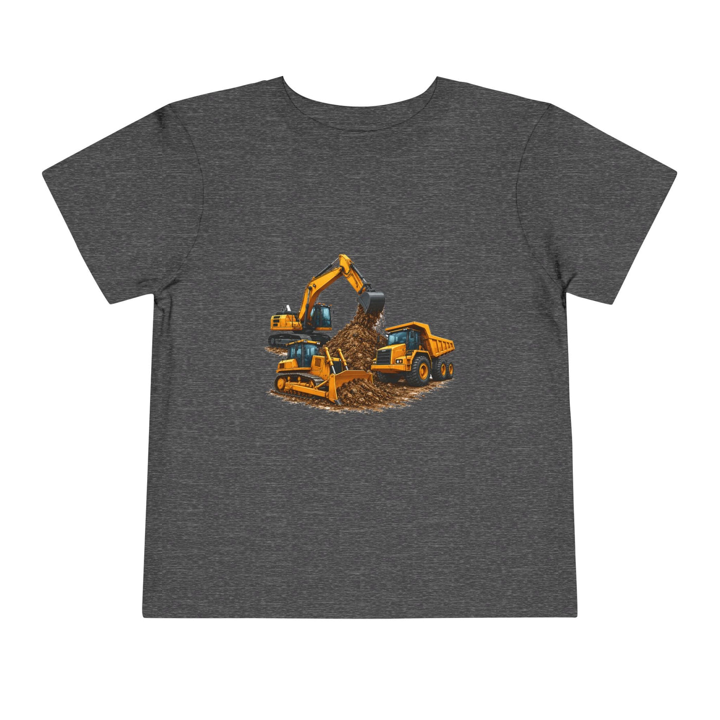 Toddler Tee — Construction Trucks Excavator & Dump Truck Graphic - Front Patch Kids Co.
