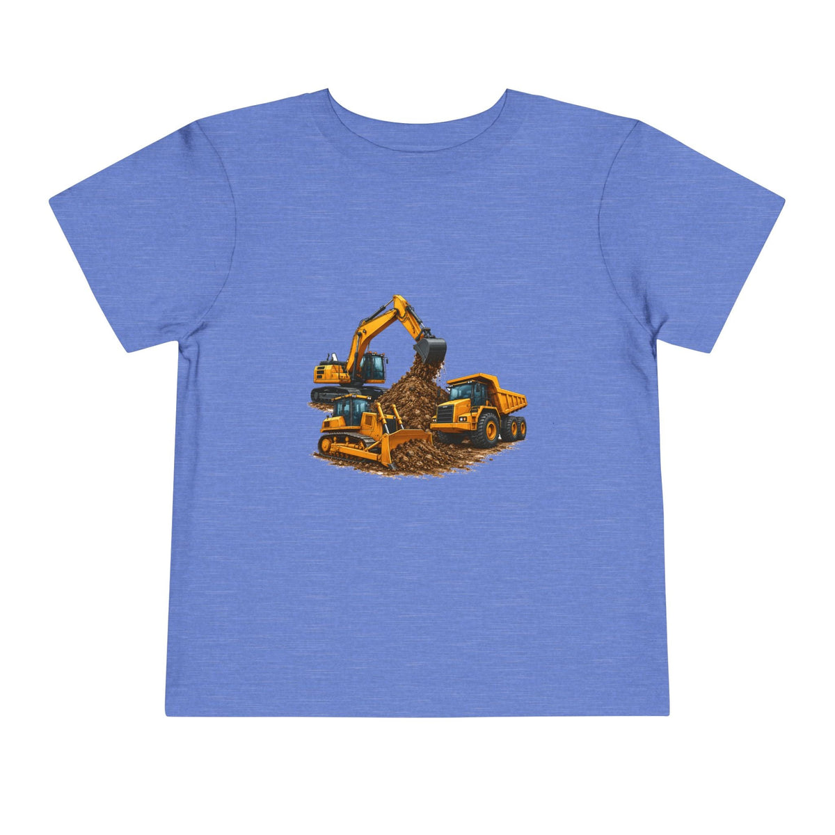 Toddler Tee — Construction Trucks Excavator & Dump Truck Graphic - Front Patch Kids Co.