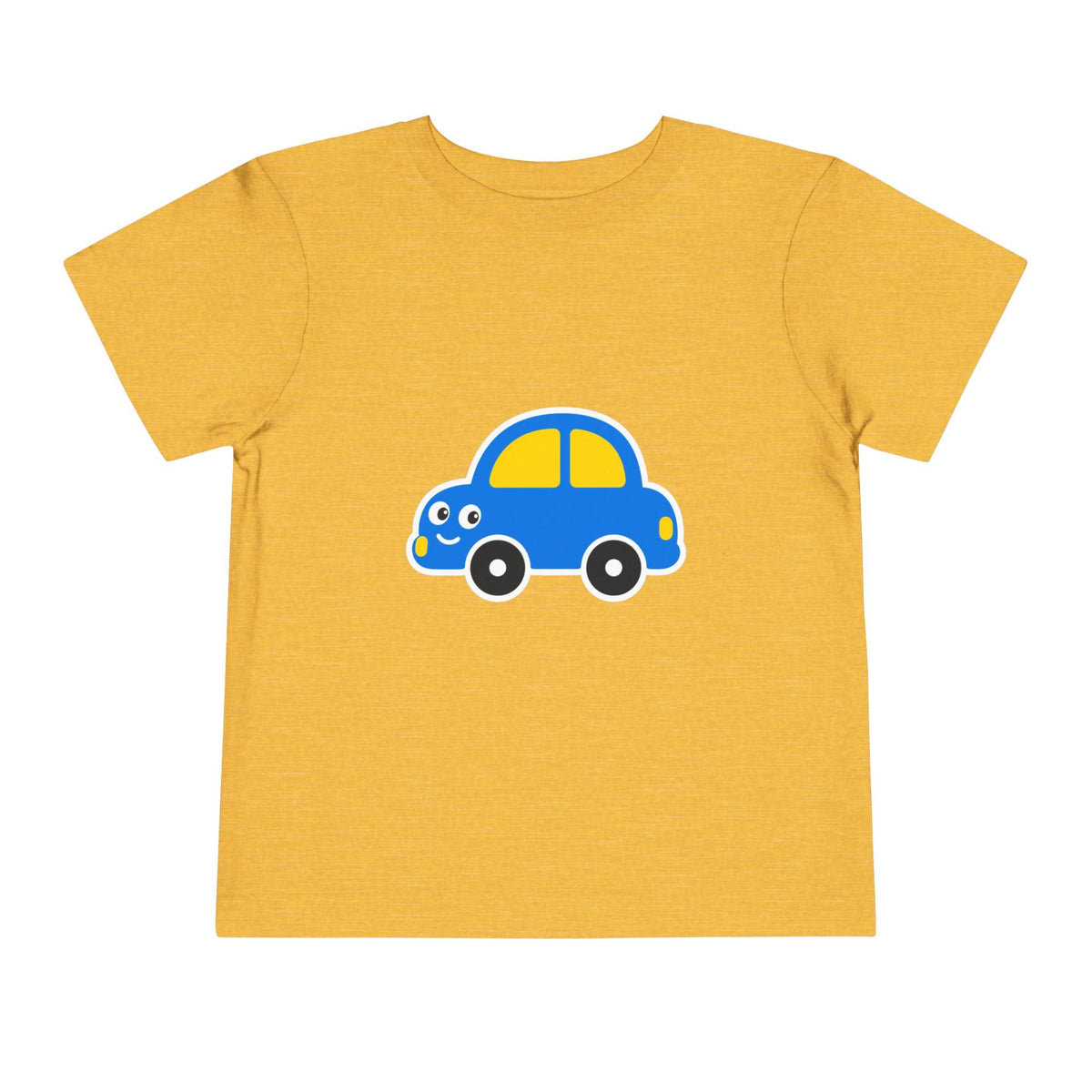 Toddler Tee — Cute Blue Cartoon Car Graphic - Front Patch Kids Co.