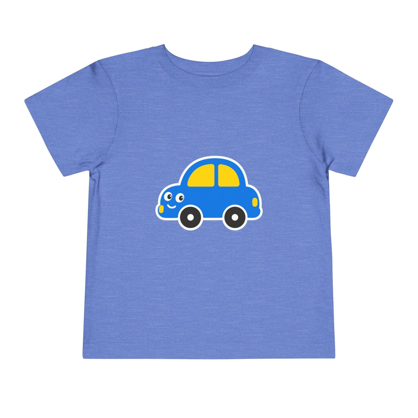 Toddler Tee — Cute Blue Cartoon Car Graphic - Front Patch Kids Co.