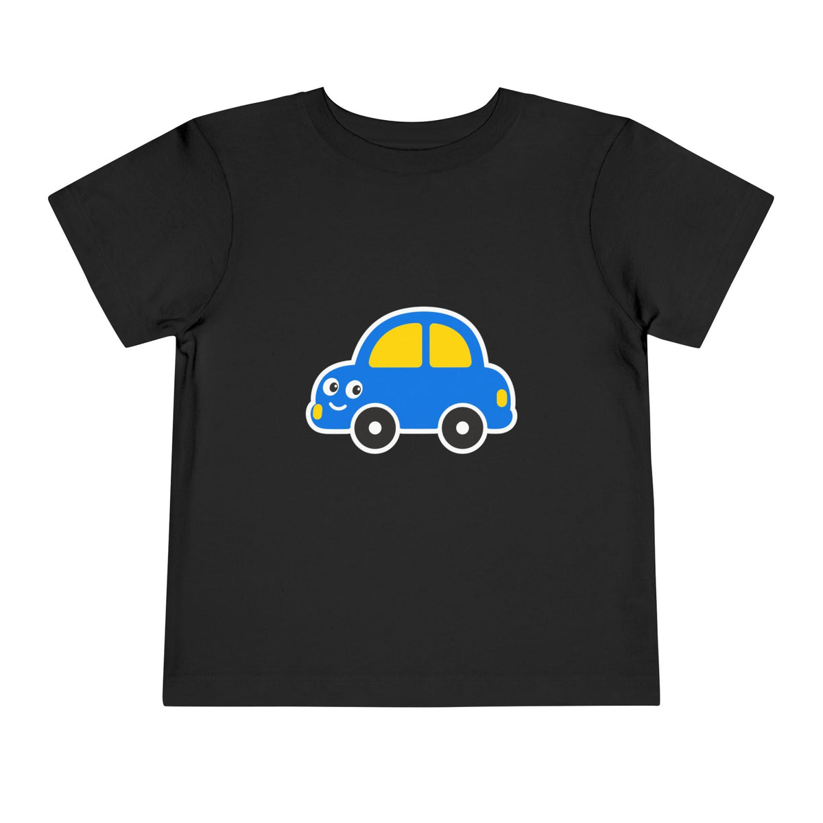 Toddler Tee — Cute Blue Cartoon Car Graphic - Front Patch Kids Co.