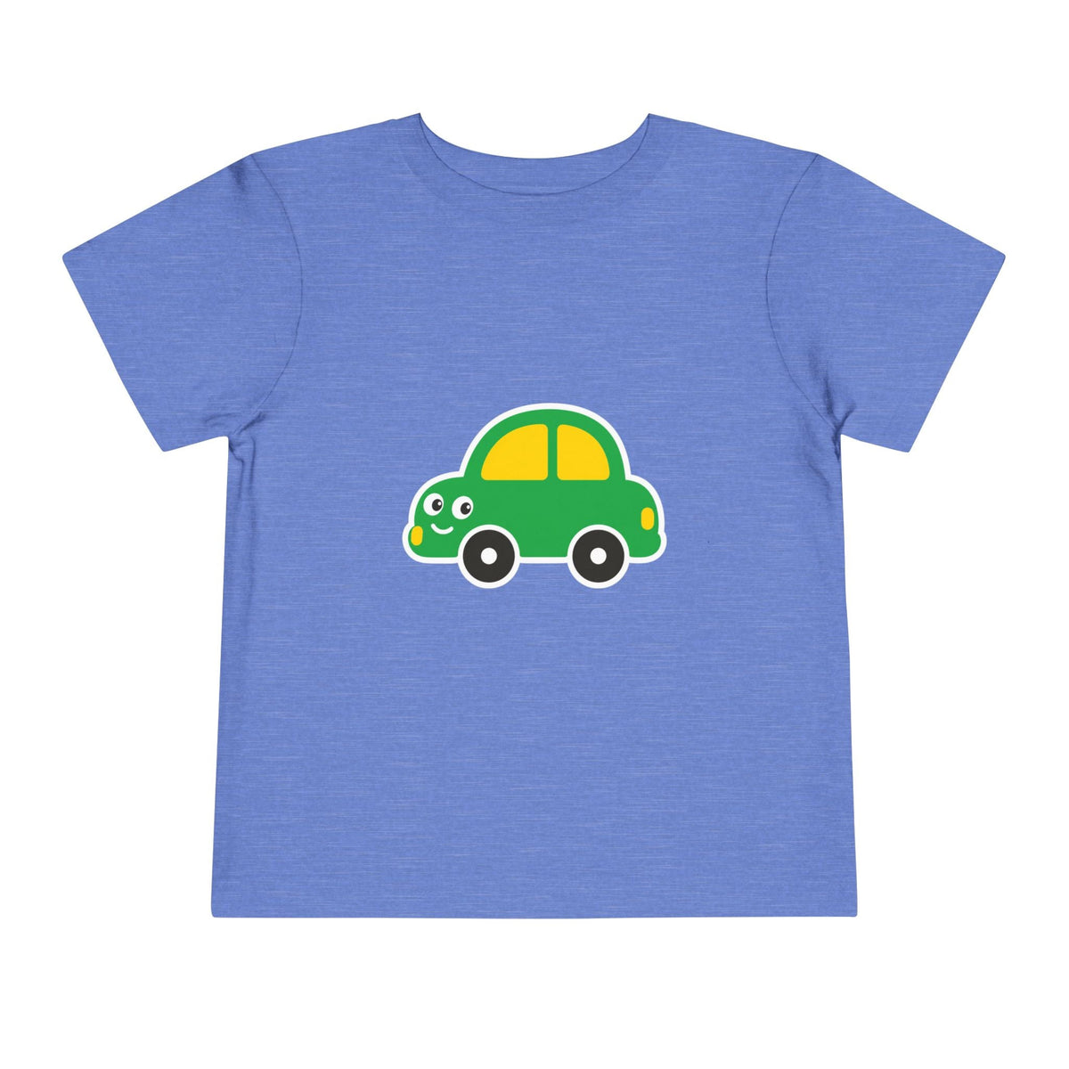 Toddler Tee — Cute Green Cartoon Car Graphic - Front Patch Kids Co.