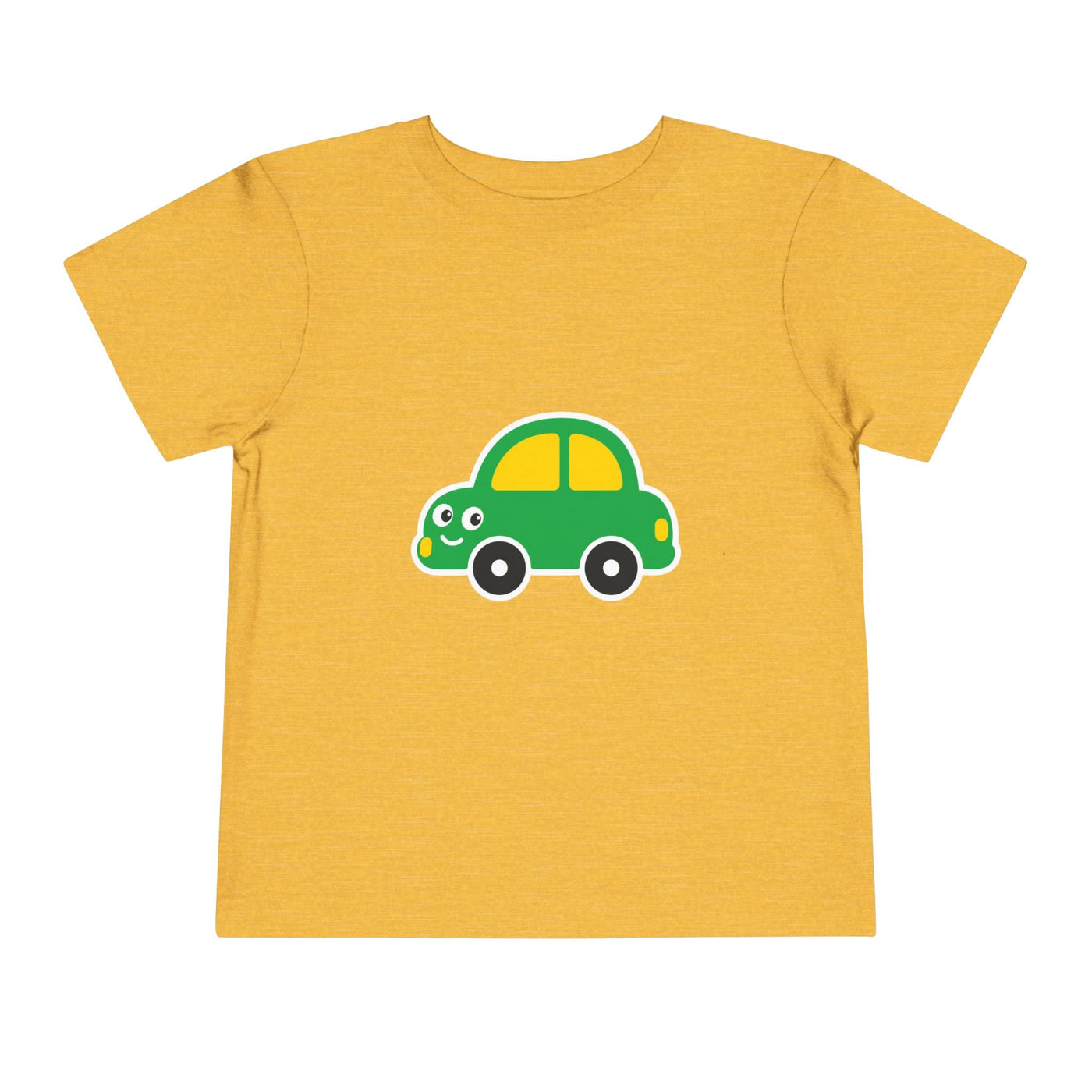 Toddler Tee — Cute Green Cartoon Car Graphic - Front Patch Kids Co.