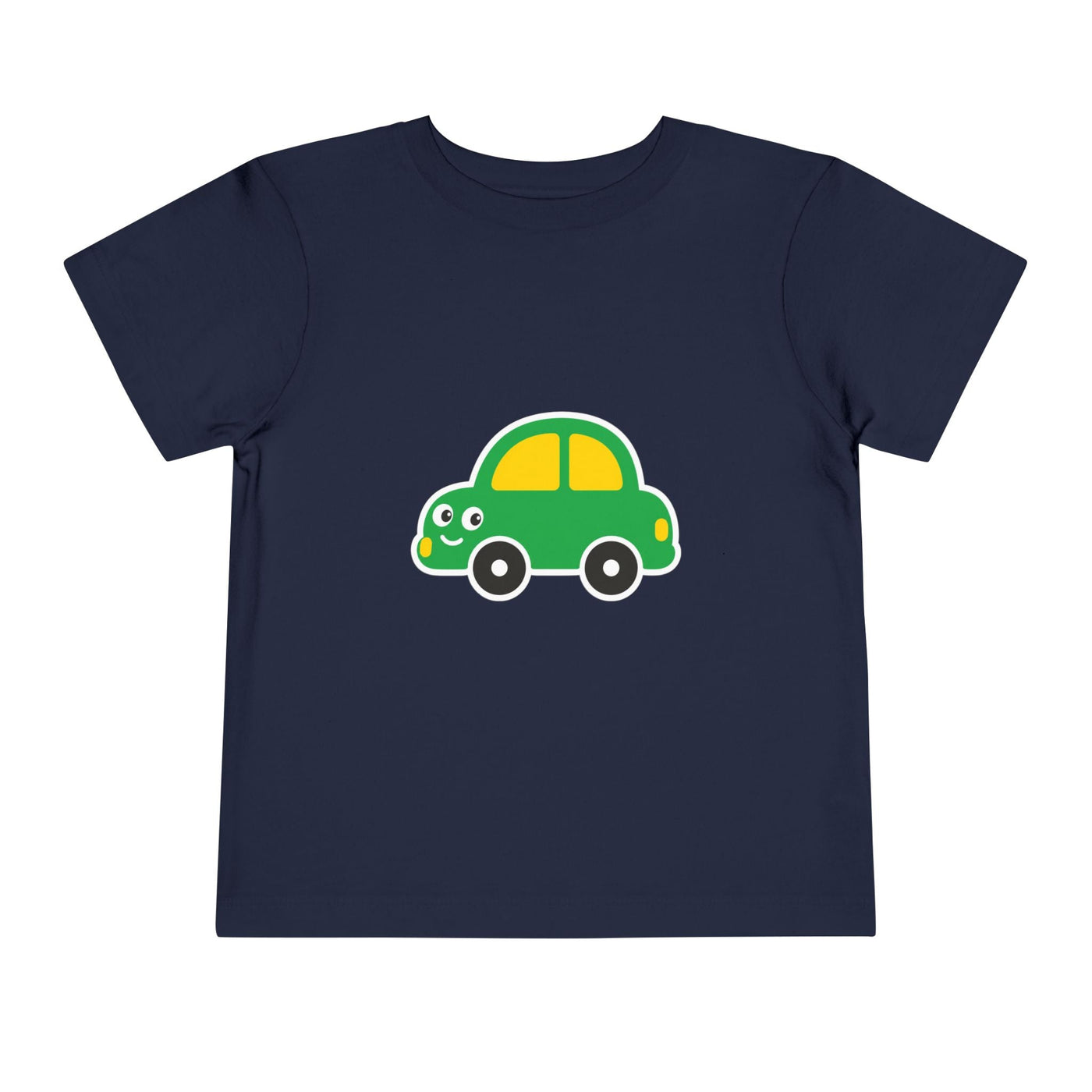 Toddler Tee — Cute Green Cartoon Car Graphic - Front Patch Kids Co.