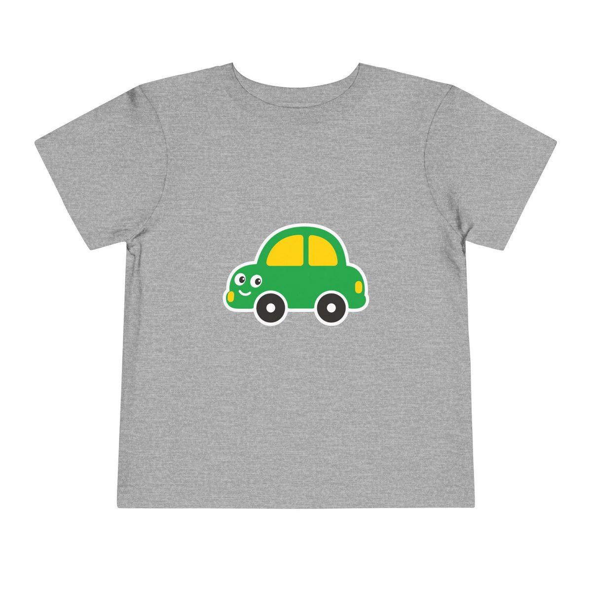 Toddler Tee — Cute Green Cartoon Car Graphic - Front Patch Kids Co.