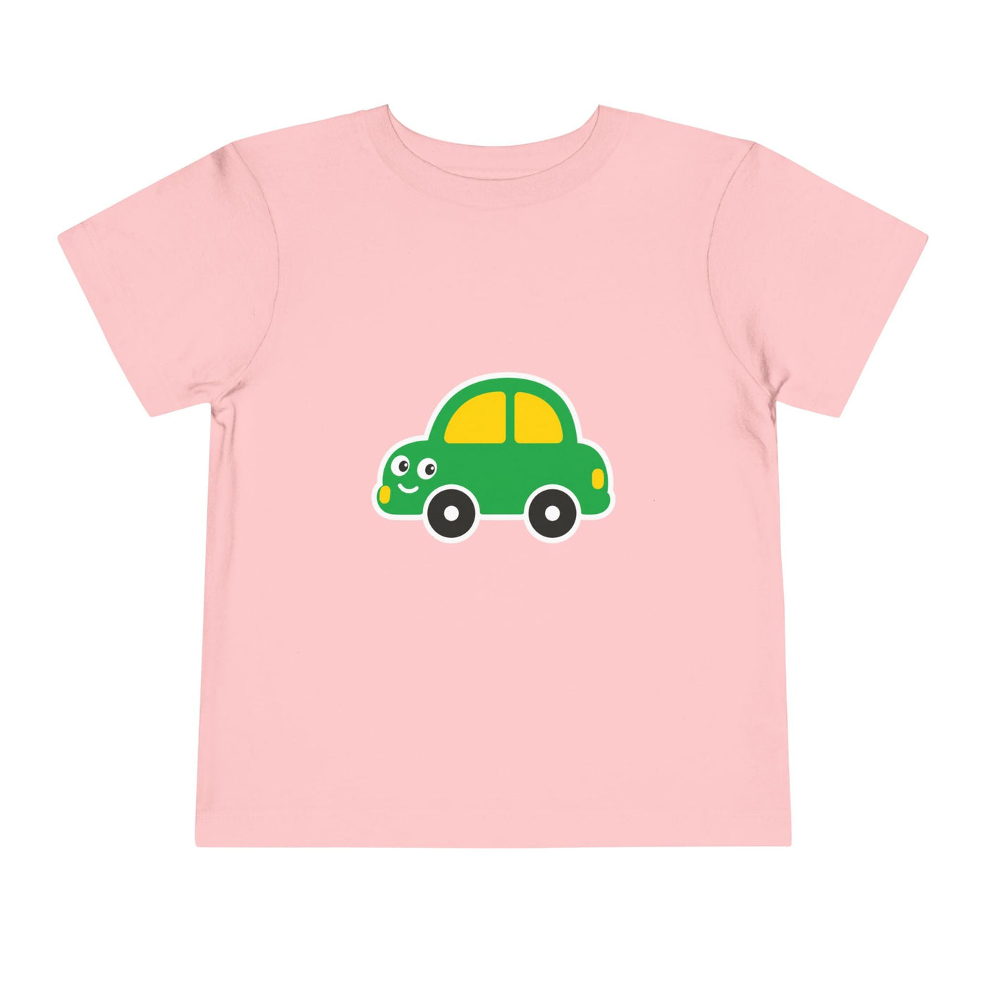 Toddler Tee — Cute Green Cartoon Car Graphic - Front Patch Kids Co.
